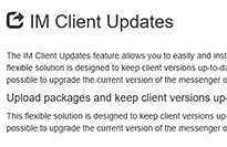 IM Client Updates view