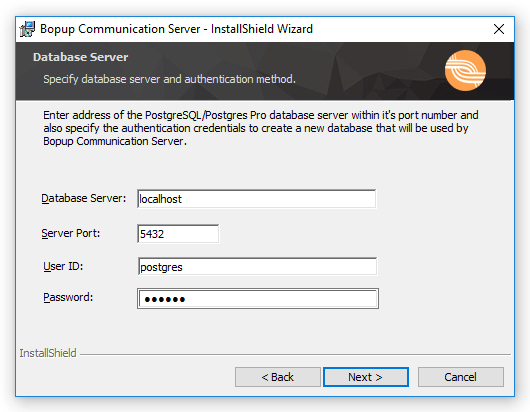 Specify a SQL server and it's credentials